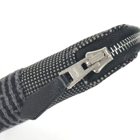 HERMES Zip Around Her Line System notebook stationery Notebook cover Canvas gray - Picture 6 of 10